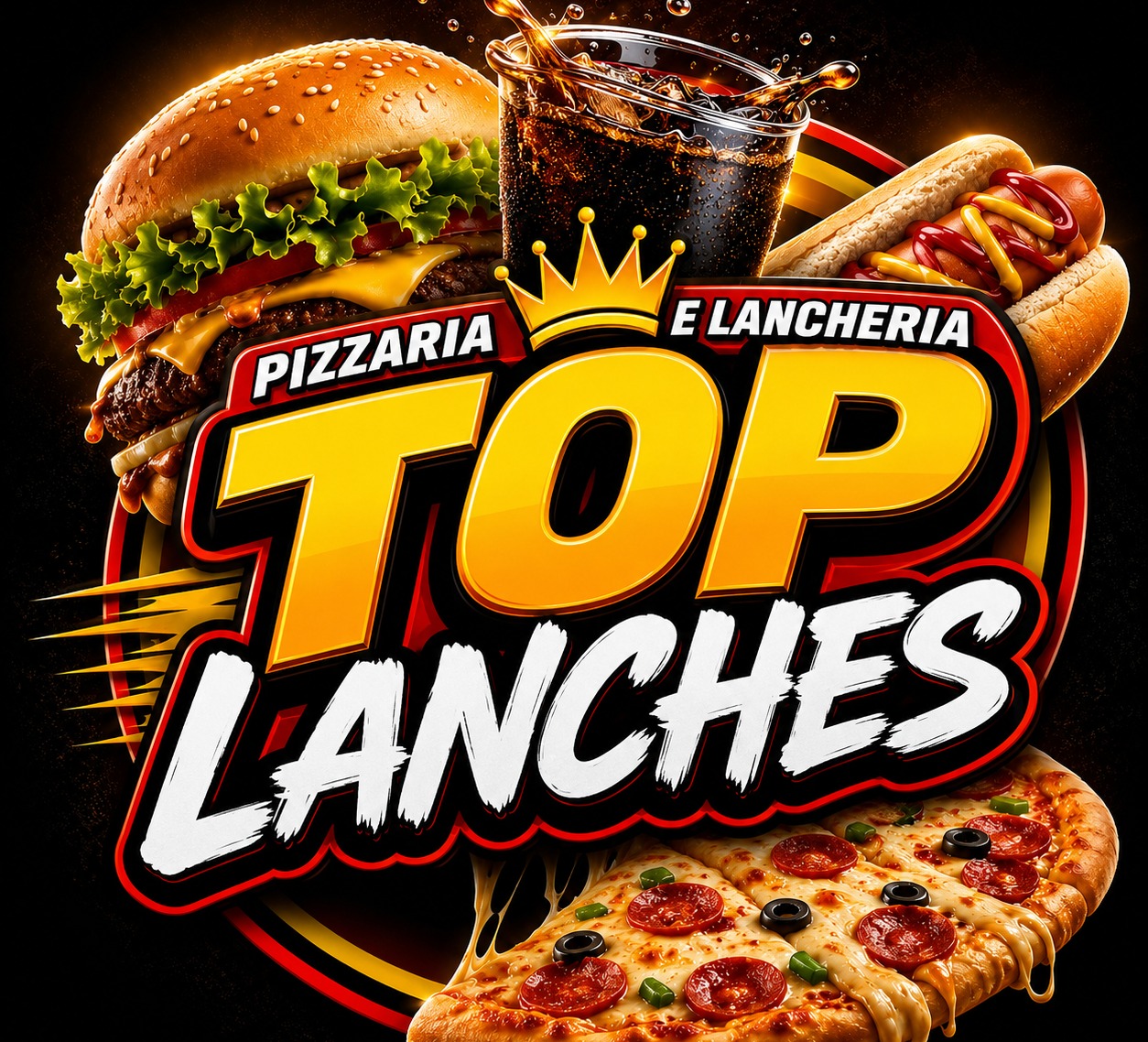 Logo de Pizzaria e Lancheria Top Lanches
